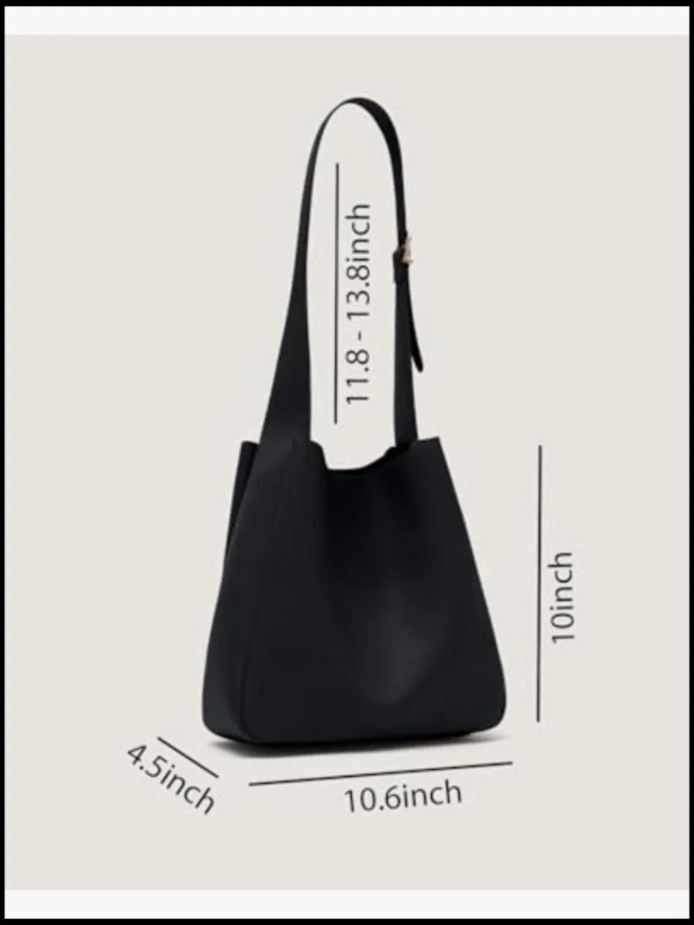 Slouchy Hobo Bag Medium Shoulder Tote Vegan Leather Tote Purse Handbag